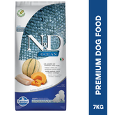 N&D OCEAN COD, PUMPKIN & CANTALOPE MELON Puppy Medium Dry Food 7KG